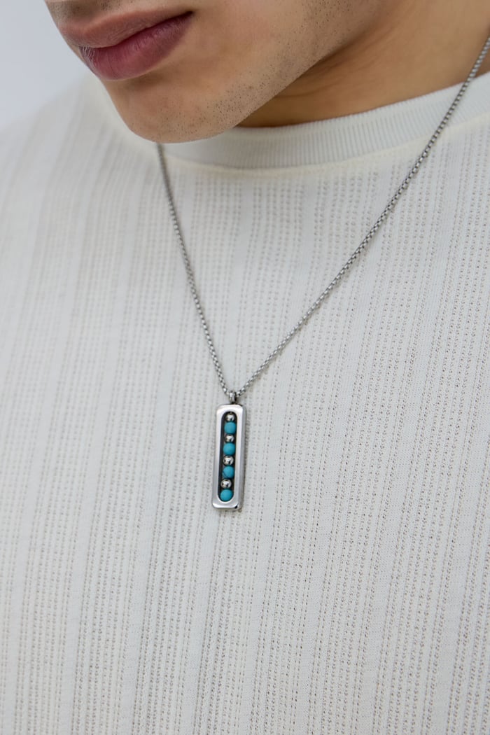 Collana da uomo con ciondolo a sfera h5Immagine3